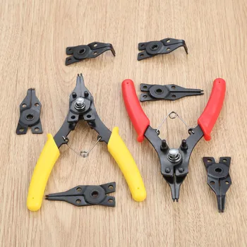 

DRELD 4 In1 Multifunctional Snap Ring Pliers Multi Clip Tool Internal External Ring Remover Circlip Combination Retaining Pliers