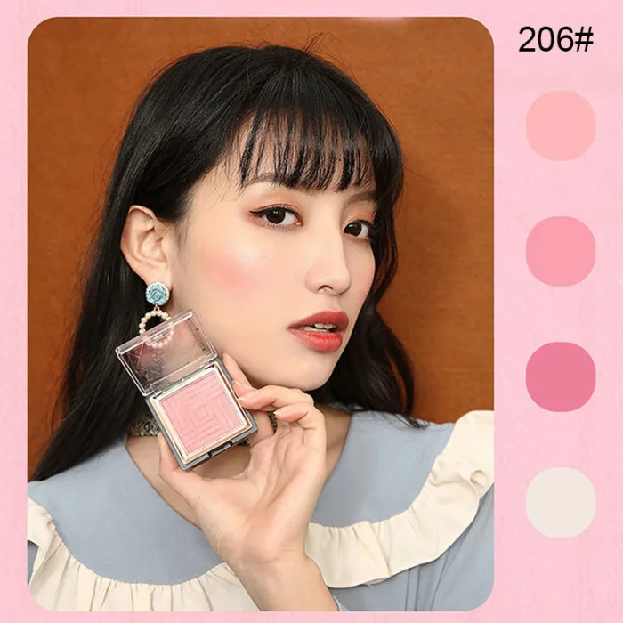 Cheek Blusher Easy to Blush Makeup Not Sticky Brighten Fine Silky Powder Women Cosmetic Dropshipping SMJ