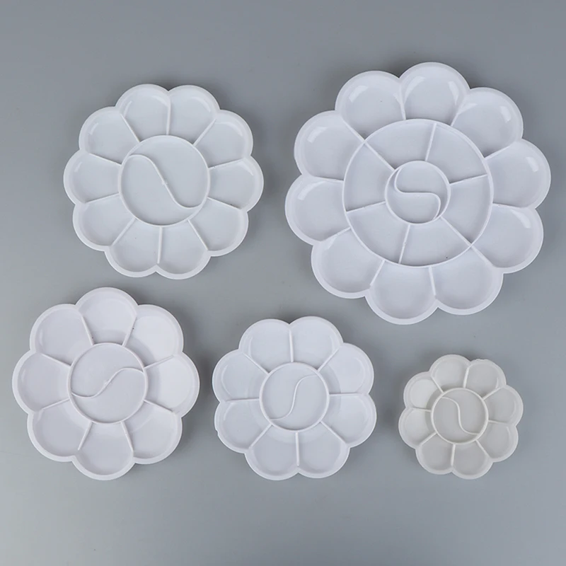 4 Size Palette Art Alternatives Paint Plastic Palette Supply White Watercolor Pigment Tray painting supplies