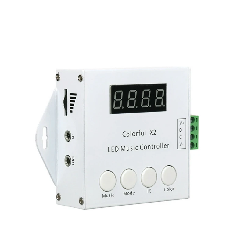 WS2811/WS2812B/USC1903 светодиодный цифровой музыкальный контроллер красочный x1 x2 контроллер с РЧ сенсорным пультом дистанционного DC5-24V для RGB полосы света