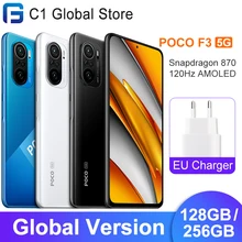 Global Version POCO F3 5G NFC 128GB/256GB Snapdragon 870   Octa Core 6.67"120Hz E4 AMOLED Display Smartphone