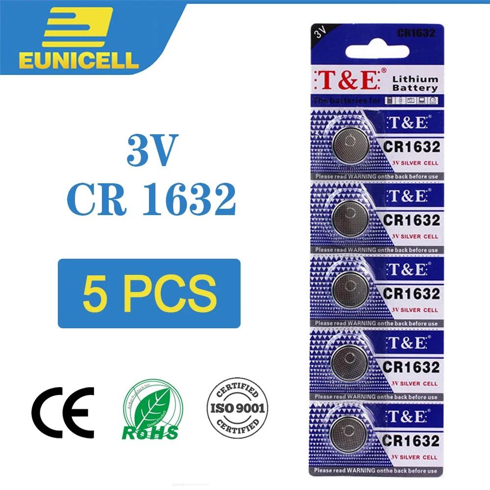 5 шт. литиевая батарея для монет 3 в CR1632 CR 1632 кнопочные батареи EE6224 ECR1632 DL1632 KCR1632 LM1632 для часов игрушка пульт дистанционного управления