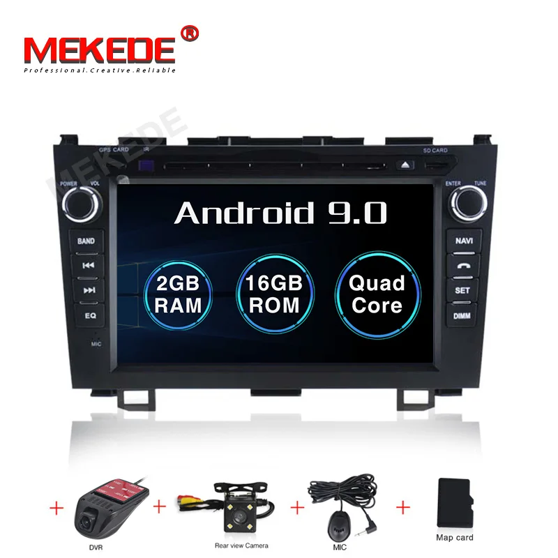 MEKEDE автомобильный Радио мультимедийный плеер 2 din " Android 9,0 PX5Auto DVD Радио Навигация для Honda CRV 2006-2011 стерео wifi navi gps - Цвет: 16G camera DVR