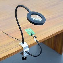 Стабильный USB интерфейс светодиодный алюминиевый сплав 3X Лупа паяльная станция тиски, стол зажим практичный легкий в эксплуатации гибкий рычаг инструмент
