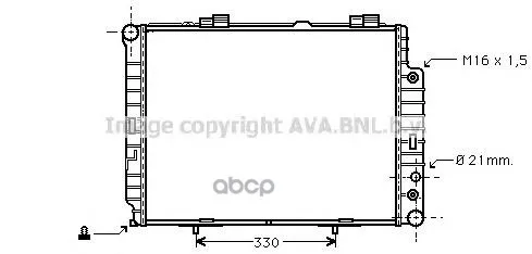 AVA MSA2283_радиатор системы охлаждения! АКПП\ MB W210 2.0/2.2CDi 98 арт. MSA2283 | Автомобили и