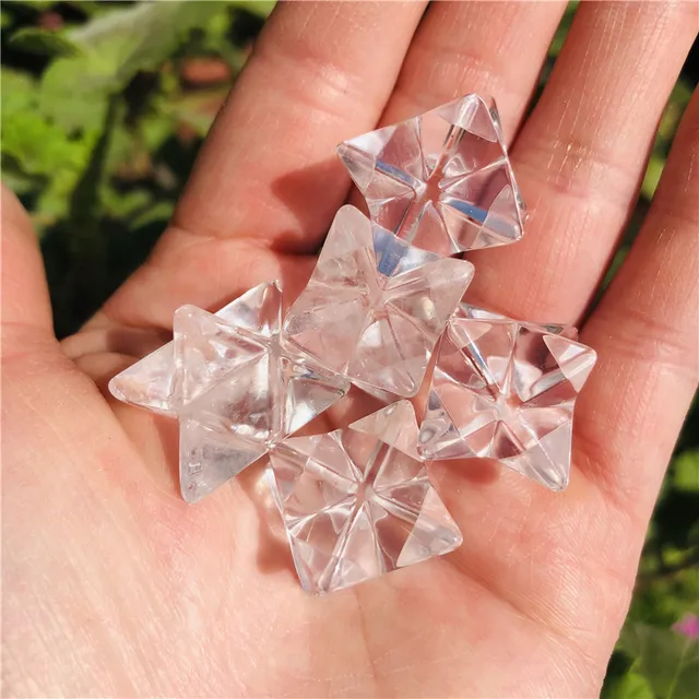 Természetes Tiszta Kristály Merkaba Inga Kristálykövek Csillagok Enerka Minerals Ékszerek Gyógyító Dekoráció - Image 4