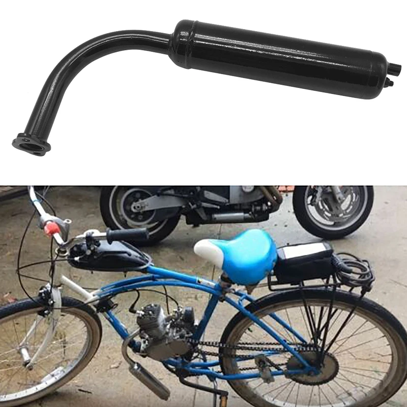 Silenciador de tubo de escape para bicicleta motorizada, de 60Cc, 49Cc, 50Cc, negro| | - AliExpress