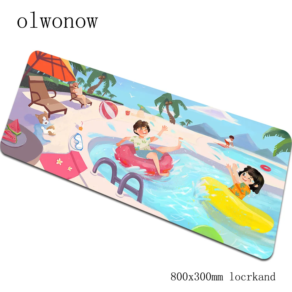 Милый геймерский коврик для мыши locrkand 800x300x2 мм игровой коврик для мыши Kawaii аксессуары для ноутбука padmouse эргономичный коврик