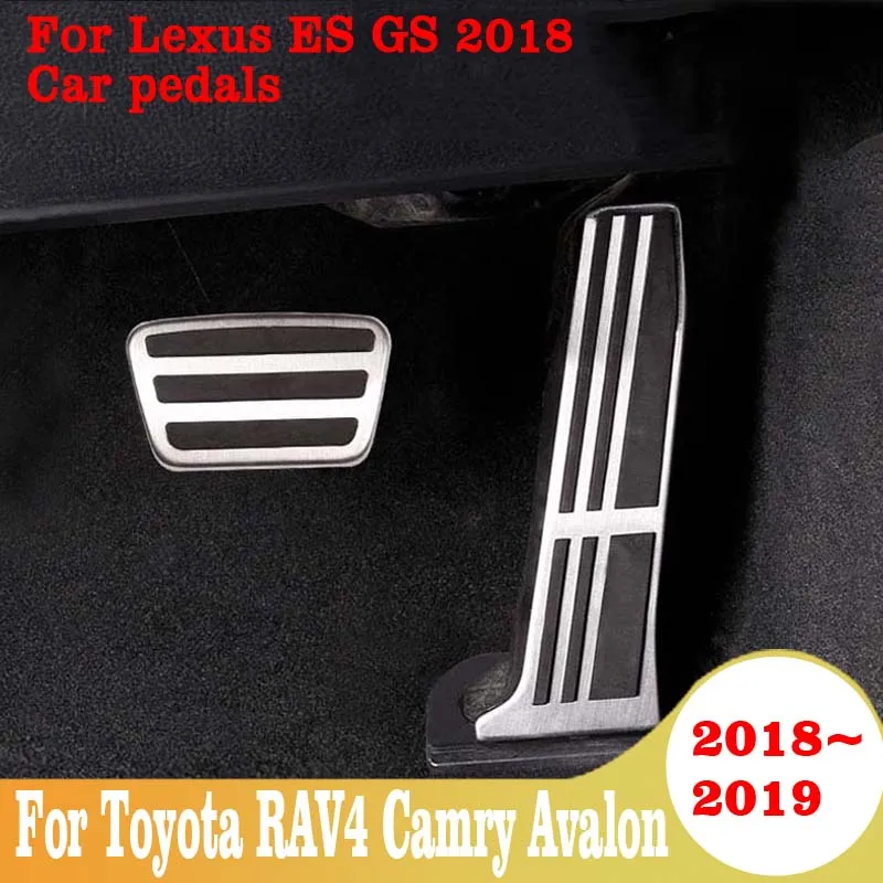 

Car Styling Accelerator Brake Pedal Cover Pad Shell For Toyota RAV4 Camry Avalon 2018 2019 For Lexus ES GS 2018 Auto Accessories