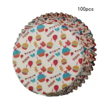 Бумажные стаканчики для торта и яиц, 100 шт., термостойкие круглые бумажные стаканчики для выпечки