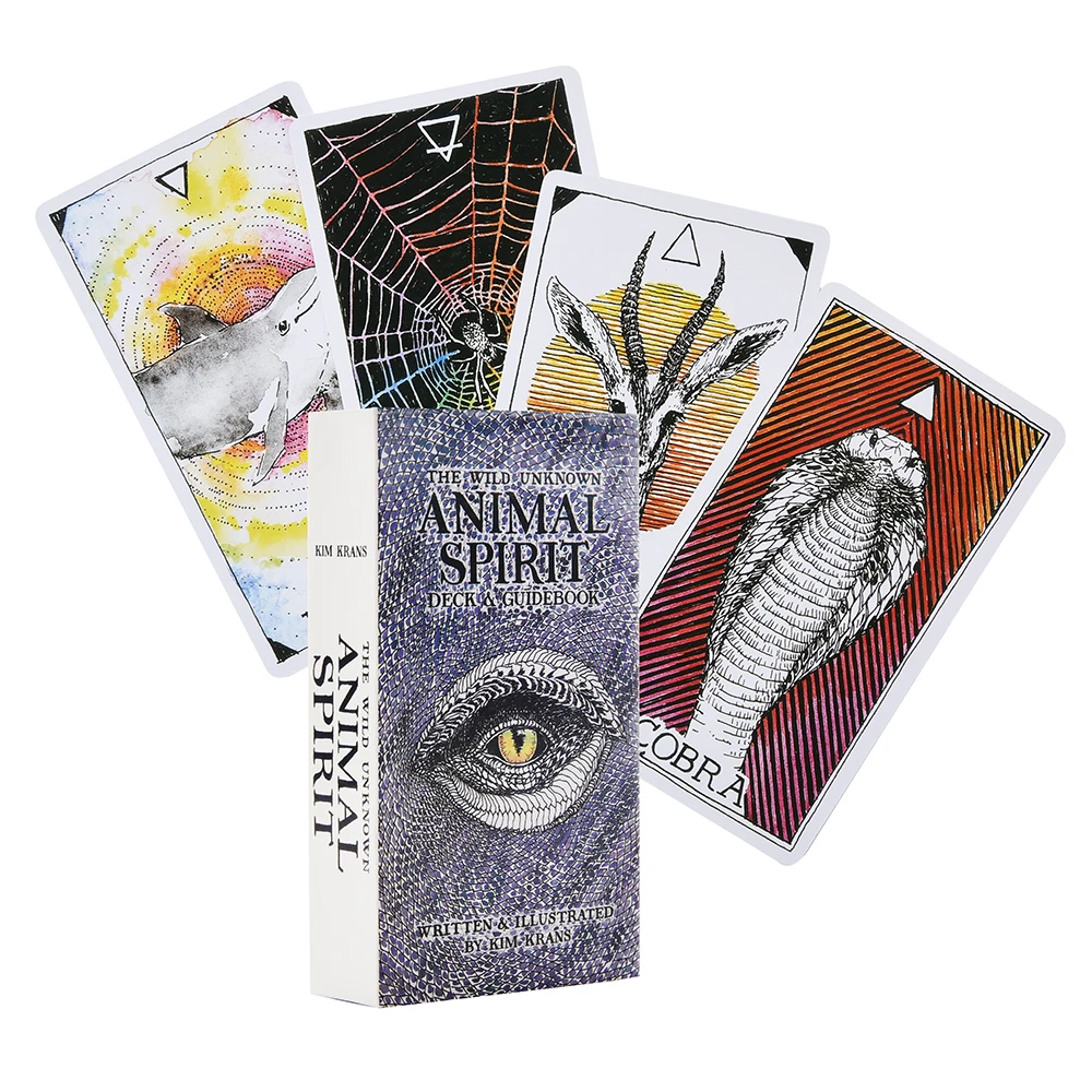 Коллекция настольная игра для детей игрушки для вечеринок дикие неизвестные Животные Дух колода Таро оракул карты - Цвет: Animal Spirit Tarot