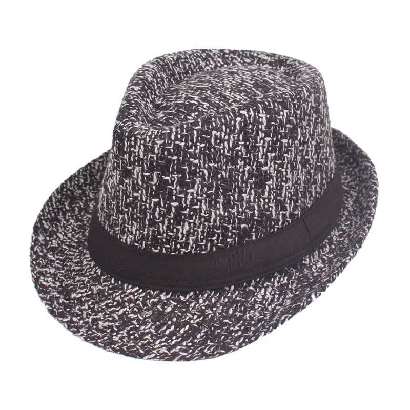 Light Gray Зимняя шляпа с широкими полями, джазовая шляпа, Мужская Уличная шляпа, Ретро Котелок, шапки - Цвет: Light Gray