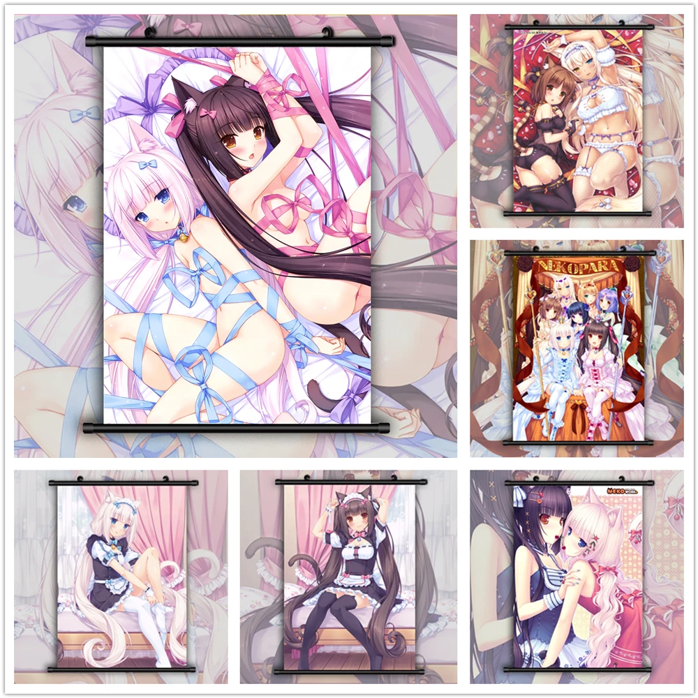 NekoPara Neko Para шоколад ваниль Аниме Манга настенный постер свиток | Дом и сад