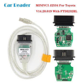 

MINI VCI For TOYOTA TIS Techstream V14.20.019 minivci FTDI For J2534 OBD OBD2 Car Diagnostic Auto Scanner Tool MINI-VCI Cable