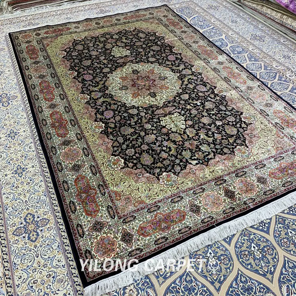 Yilong 6'x9 Vantage турецкий ковер из шелка ручной работы голубая гостиная шелковый ковер персидские ковры (ml074a6x9)