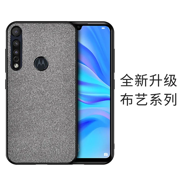 Gray IKrsses для Motorola Moto G8 Play Plus PU простой тканевый Жесткий Чехол Мягкий чехол для ONE-Macro 360 чехол все включено - Цвет: Gray