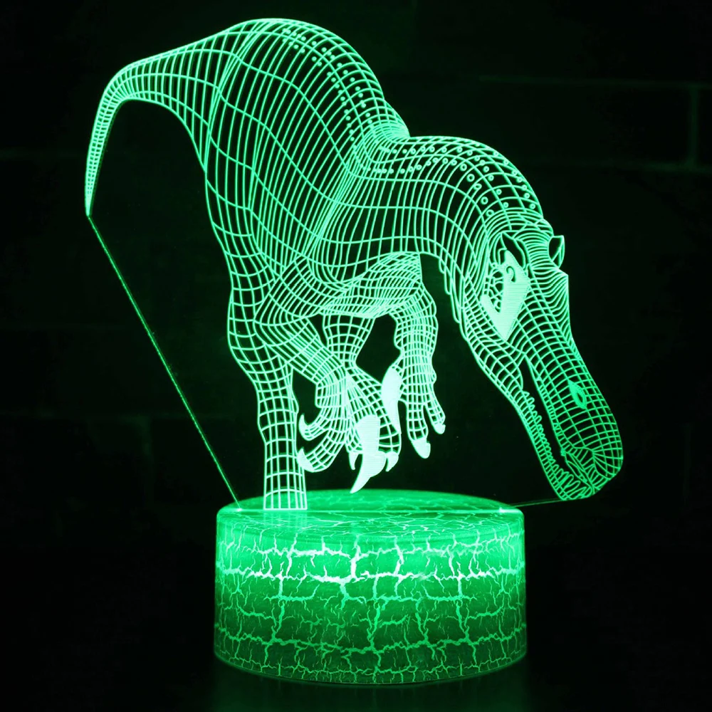 3D LED Night Light Lamp Dinosaur 16Color Remote Control Table Lamps Toys Birthday Christmas Gift For kid Home Decoration