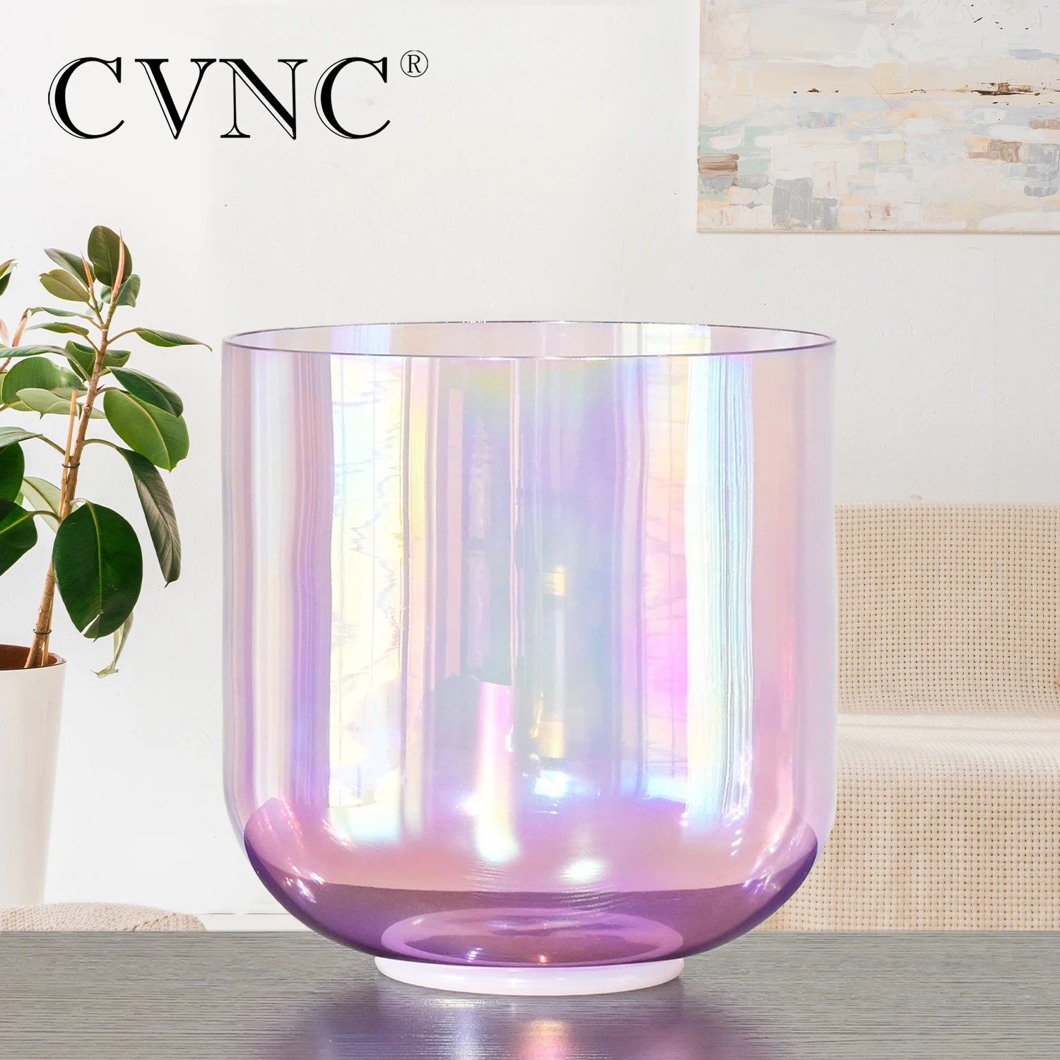 CVNC7 дюймов Note B фиолетовый космичессветильник прозрачная Хрустальная Поющая чаша