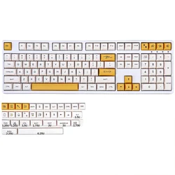 Capuchons de touches en PBT, 137 touches, profil XDA personnalisé minimaliste, blanc miel lait, anglais, japonais, pour clavier mécanique 