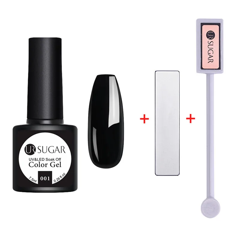 UR SUGAR 9D Chameleon Cat Eye Nail Gel Galaxy Magnetic Soak Off UV/LED Nail Varnish Semi Permanent Manicure Gel Lacquer 7.5ml - Цвет: base 3pcs