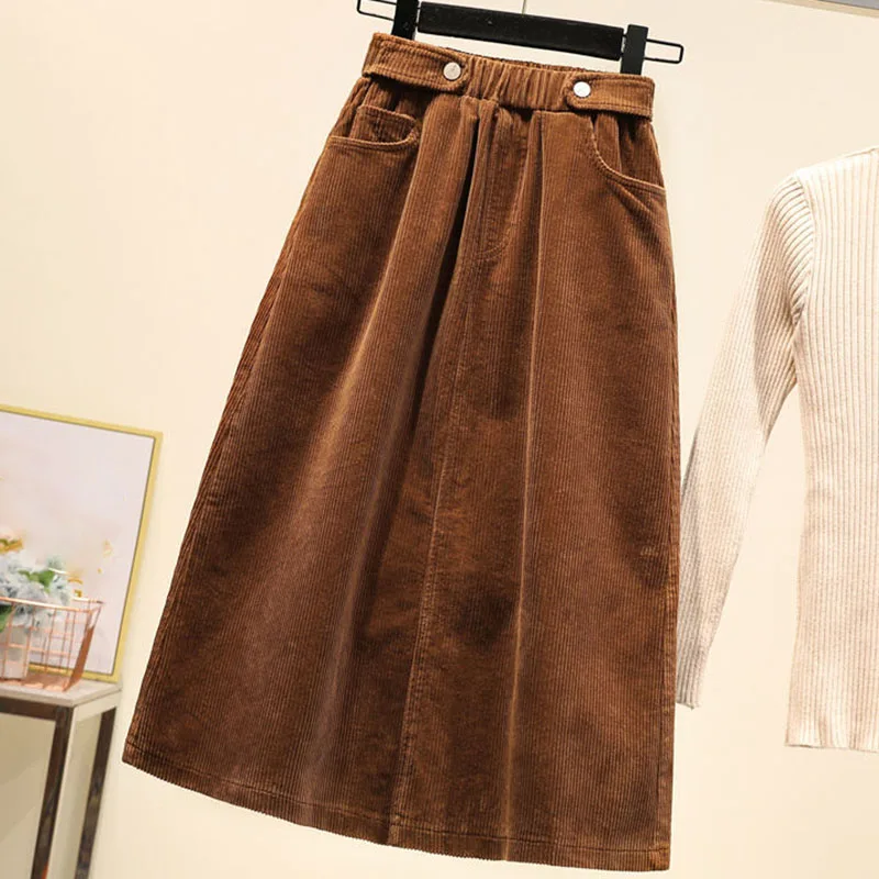 Corduroy Clothes Brown Corduroy Skirt Xxl Prolriy Mini Skirt