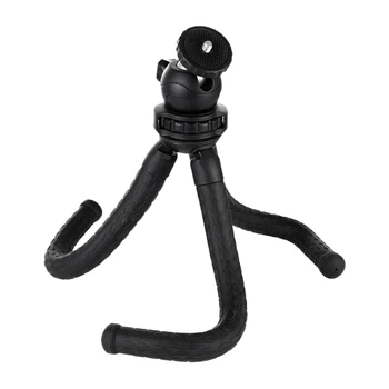 

PULUZ Mini Octopus Flexible Sponge Tripod Holder with Ball Head for SLR Cameras, for GoPro,for Cellphone, 25cmx4.5cm Black