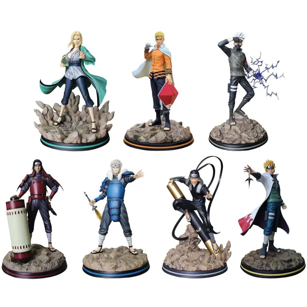 

26cm Japan Jump Comics Naruto Action Figures Hashirama Tobirama Sarutob Kakashi Uzumaki Naruto PVC Toys Model Figure Dolls