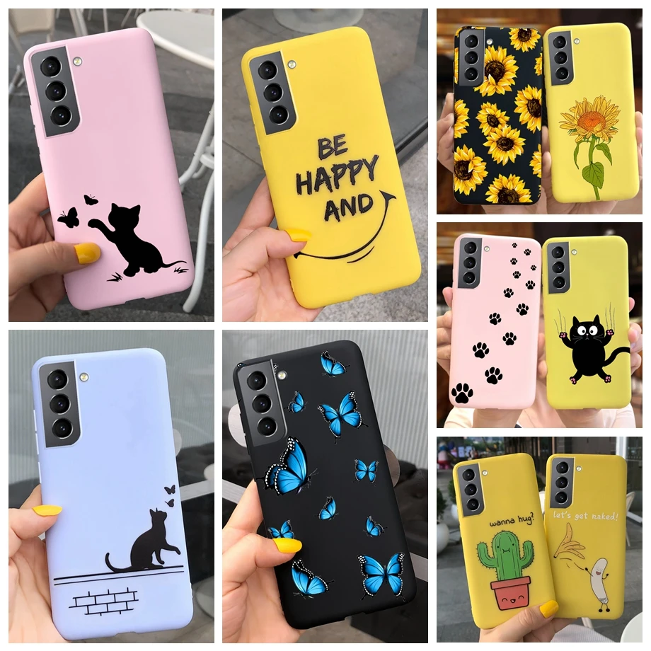 Per Samsung Galaxy S21 S21 + S21 Plus Custodia Custodia Morbida In Silicone Per Samsung S21 Plus S 21 S 21 + Cover Posteriore Coque