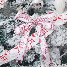 6 ярдов Рождественские узоры лента подарочная упаковка Рождественский бантик ремесло оберточная украшение для свадьбы подарок тесьма