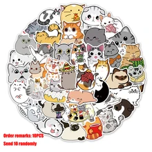 

10/30/50 Pcs Cat Sticker Cartoon Funny Waterproof PVC Graffiti For Divination Refrigerator Motorcycle Skateboard Classic Toy