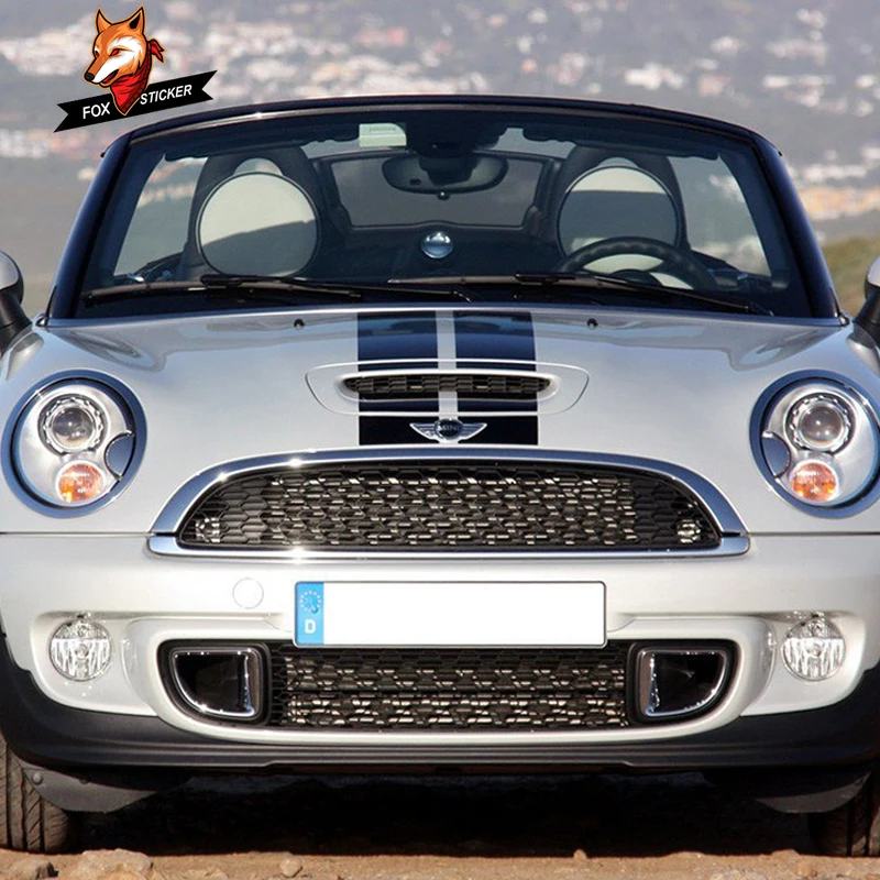  Auto Stripe Hood Decal Stickers Car Styling Sport Styling Car Sticker for MINI Cooper S One JCW R55