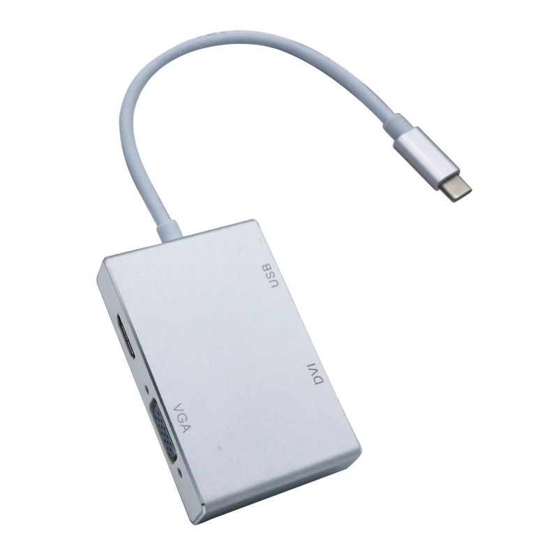USB 3 1 Тип C к совместимому с HDMI VGA DVI 2 0 Выход 4 в USBC продлить концентратор 4K 1080P 3D