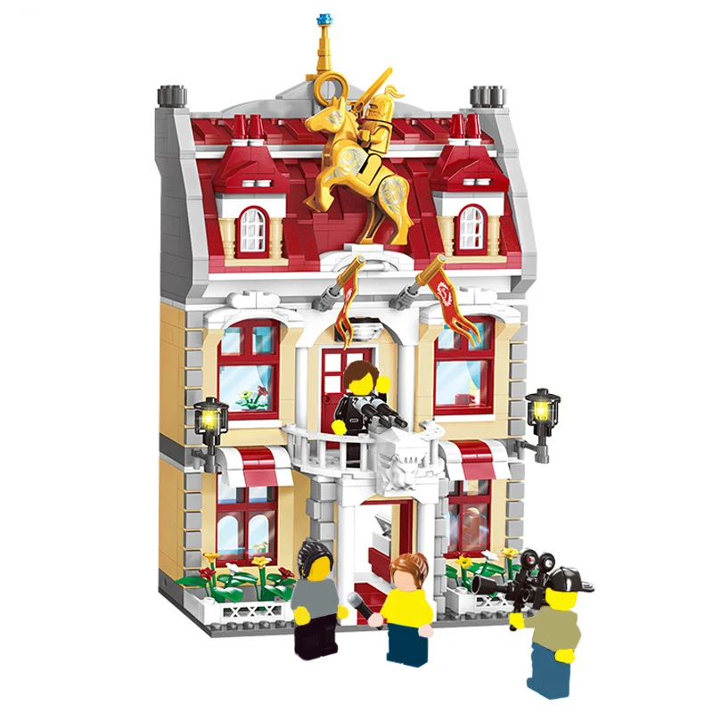 

Building Blocks Fit LegoINGlys 742Pcs City Series Municipal Government With Figures Vintage Car MOC Assemble Toys Adults Gifts