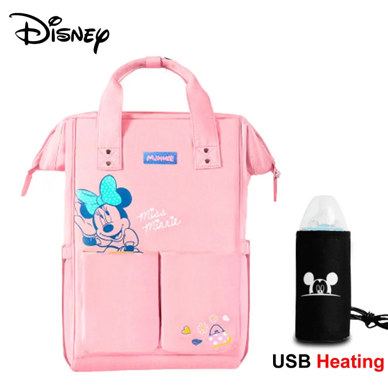Сумка для подгузников disney Mickey Minnine для детских колясок, сумки для путешествий, рюкзак для подгузников, водонепроницаемая сумка для мам, большая емкость - Цвет: 4