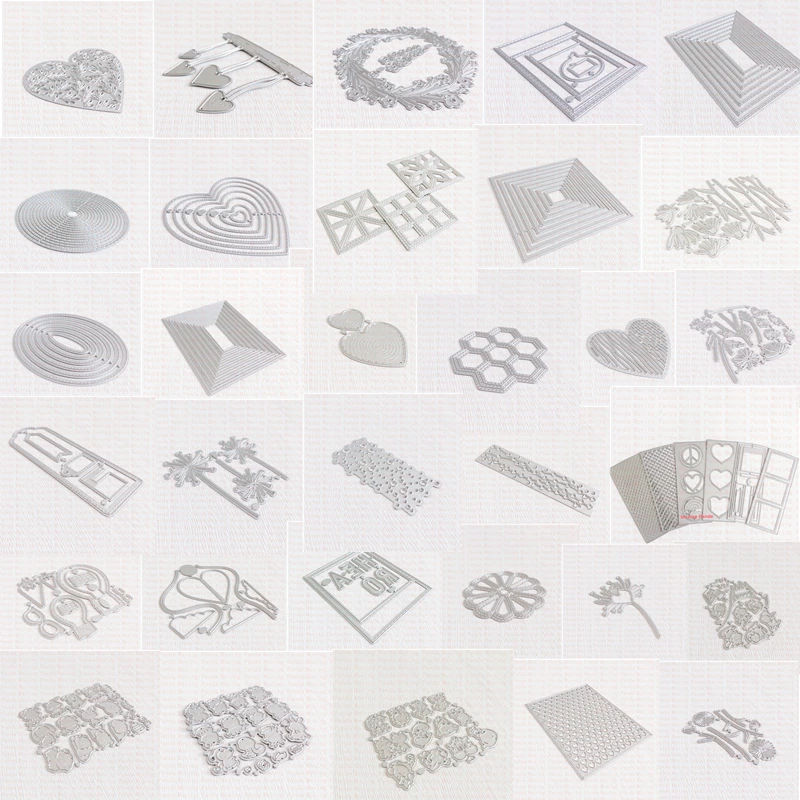 Valentine's Day Card Greeting Metal Cutting Dies DIY Scrapbooking Stencil cut cutter Embossing silicone clear stamp | Дом и сад