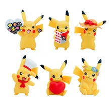 

Anime Pokemon 6 styles Small Figurine Cartoon Picachu Cute Pop Animal Model Education Game Graphics Pokemon Toys Fans Gifts
