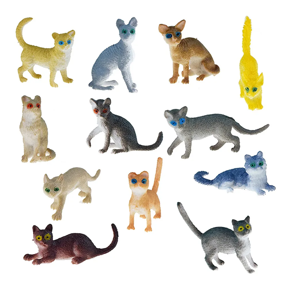 

PVC Plastic 12-Different Modeling Kitty Model Toy Decoration Accessories Toy Sets