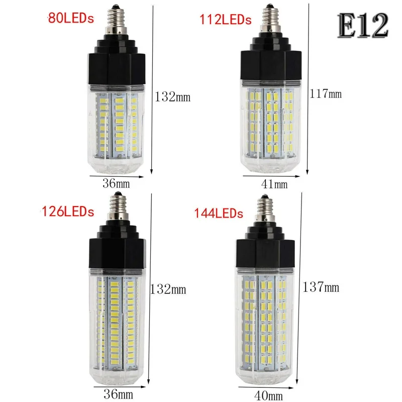조도 조절식 LED 옥수수 전구 램프, 백열등, 70W-120W, 80 112 126 144 LED, 집 장식 조명용 110V-240V, E27 E14