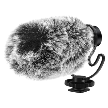 

A+ORDRO CM-100 Mini Microphone Recording Mic 3.5mm Plug-And-Play with Shock Mount Wind Sns for Smartphones DSLR Camera