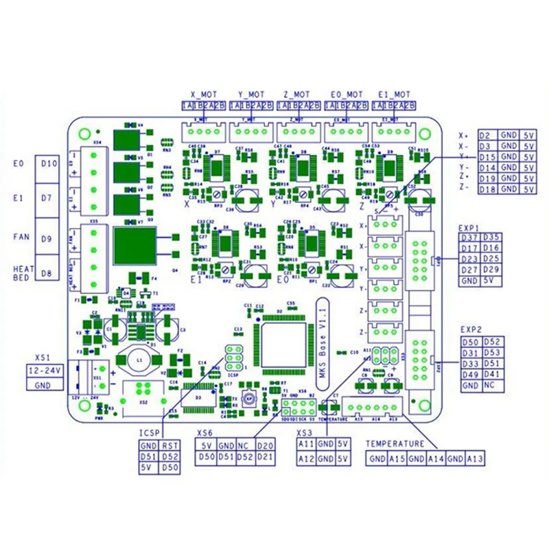 HOT-3D материнская плата принтера комплект МКС база V1.6+ МКС Tft28 цветной контактный экран Mega2560
