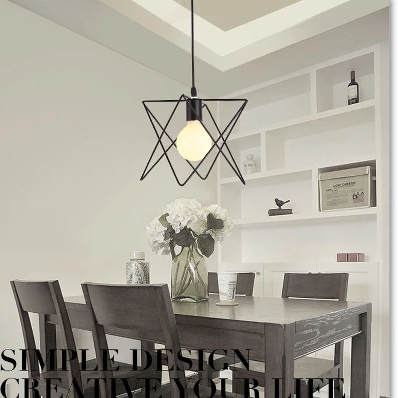 

Northern European-Style Fashion Restaurant Chandelier Simple Three Head Pendant Lamp Coffee Shop Bar Counter Iron Art Vintage Ch