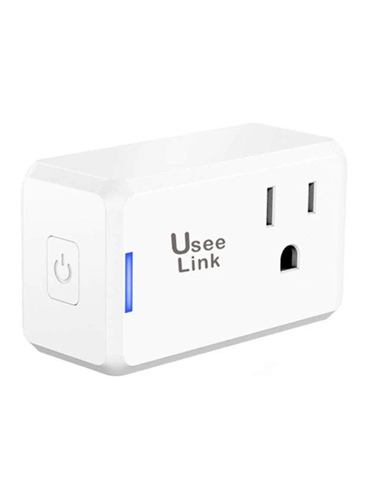 Белый UseeLink Smart Socker power WiFi розетка умная розетка питание от Tuya работа с Alexa Google Home Mini iftt для голосового управления 2 шт - Цвет: Белый