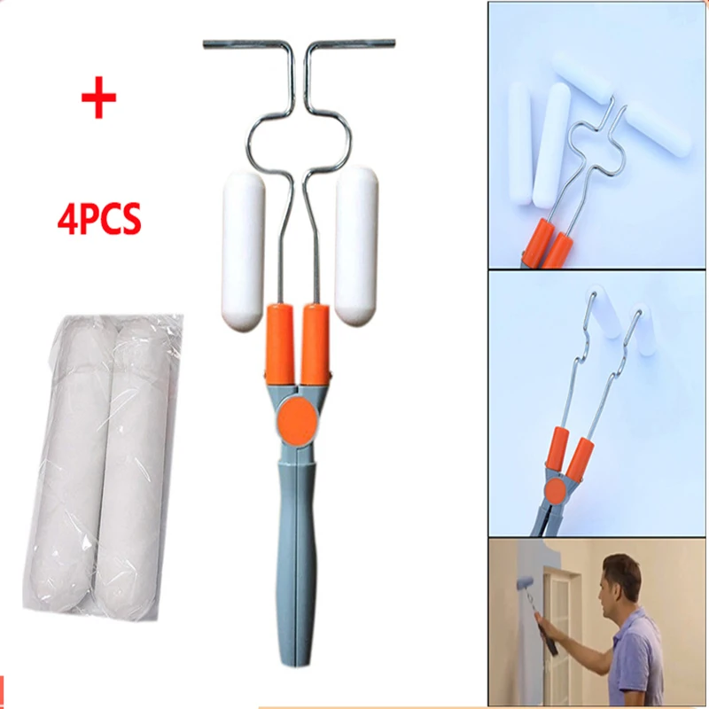 Abs+304 Paint Rollers All Dual Paint Roller Helps Paint Fencing Poles And Corners Dual Paint