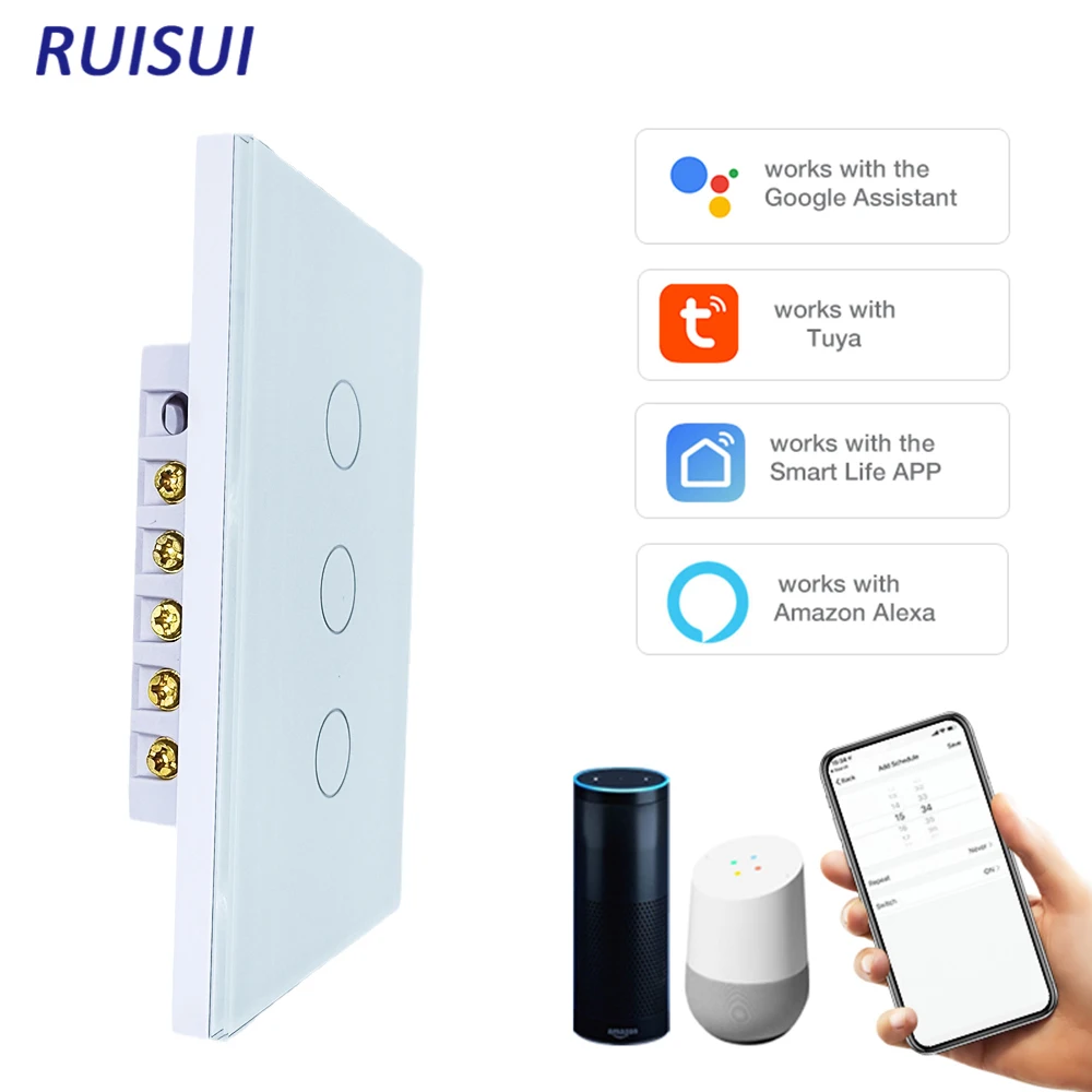 WiFi Tuya Smart Switch WiFi Switch Smart Home 2 Gang WiFi Light Switch