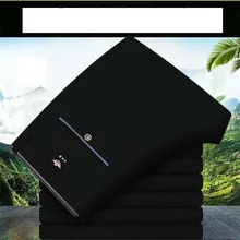 Летние тонкие мужские повседневные черные брюки стрейч Бизнес Мода Твердые корейские морщинки стойкие глажка ice-silk