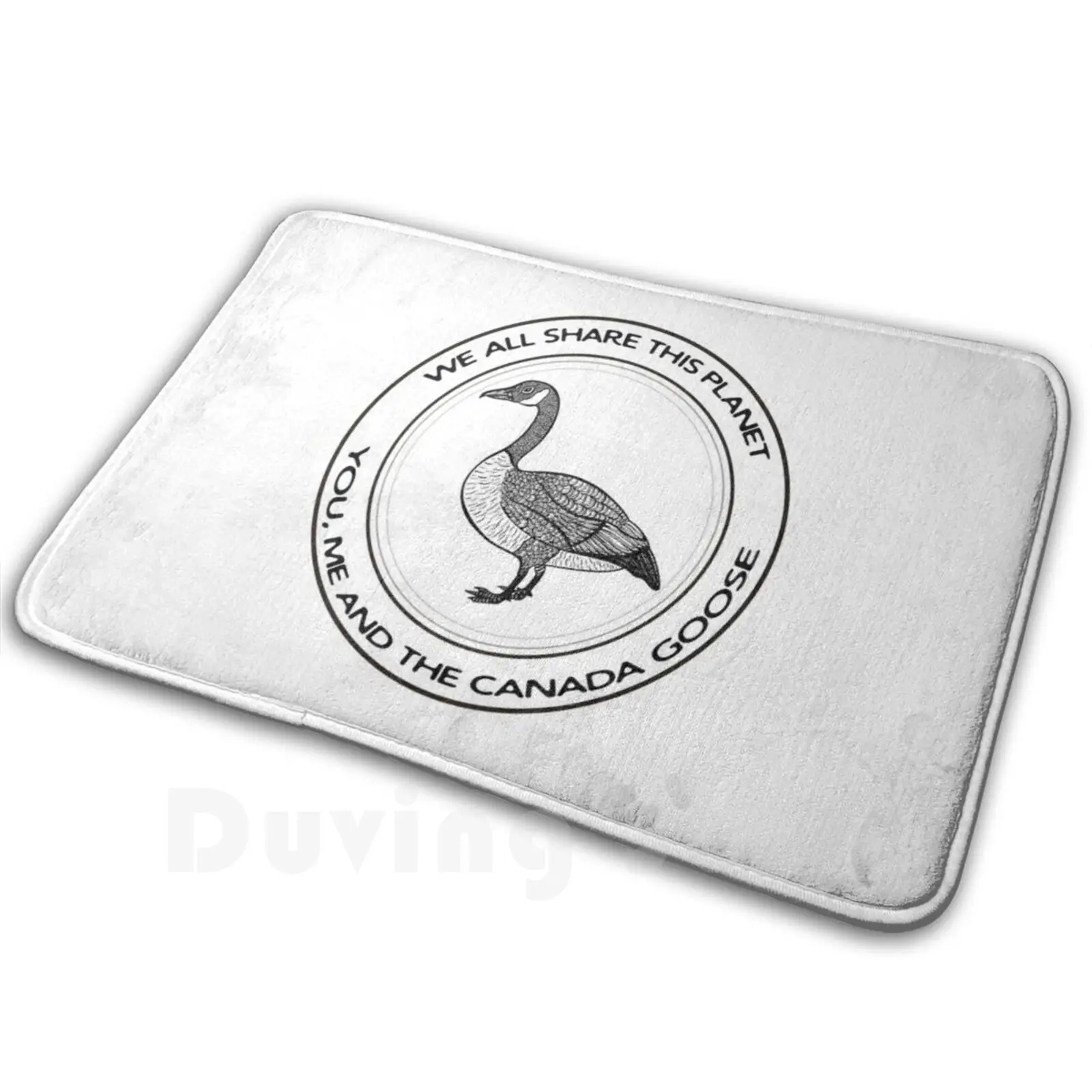 -Tutti Condividono Questo Pianeta (Su Bianco) Tappeto Tappetino Cuscino Morbido Antiscivolo Oca Canada Oche Oche Oca Selvatica Oca Selvatica