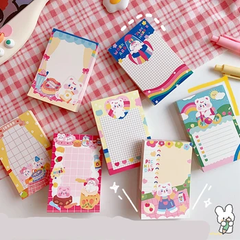 

Yisuremia Kawaii Cute Memo Pads Grid Planner Note Paper Message Cartoon Daily To Do It List Notepad Office School Stationery NEW