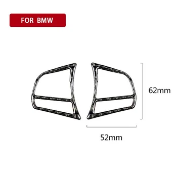 

2 Pieces Steering Wheel Button Stickers Carbon Fiber Compatible For BMW F30 Series 3 Car Parts Interior Mouldings