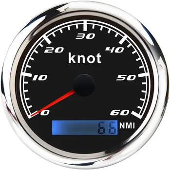 

Red LED Backlight Speedometer 0~60 knots NMI Digital Speed Gauge RPM Stainless Steel Odometer