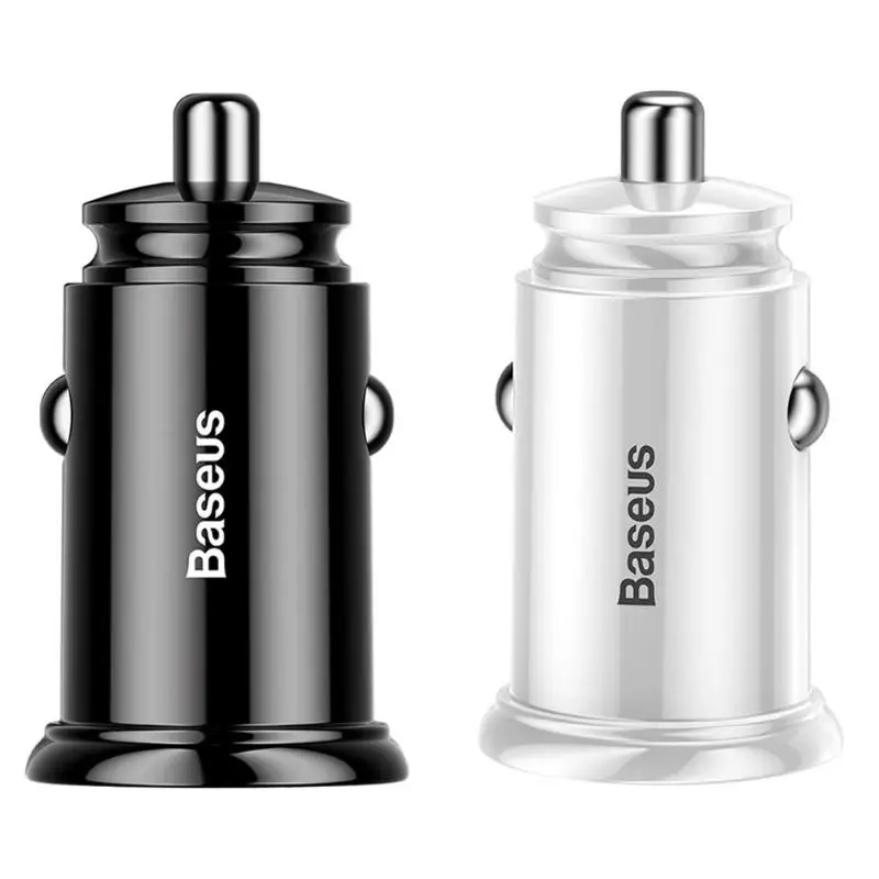 Baseus BS-C16Q1 двойной USB быстрая зарядка 3,0 Мобильный телефон DC 12-24 в 30 Вт автомобильное зарядное устройство USB Автомобильное зарядное устройство